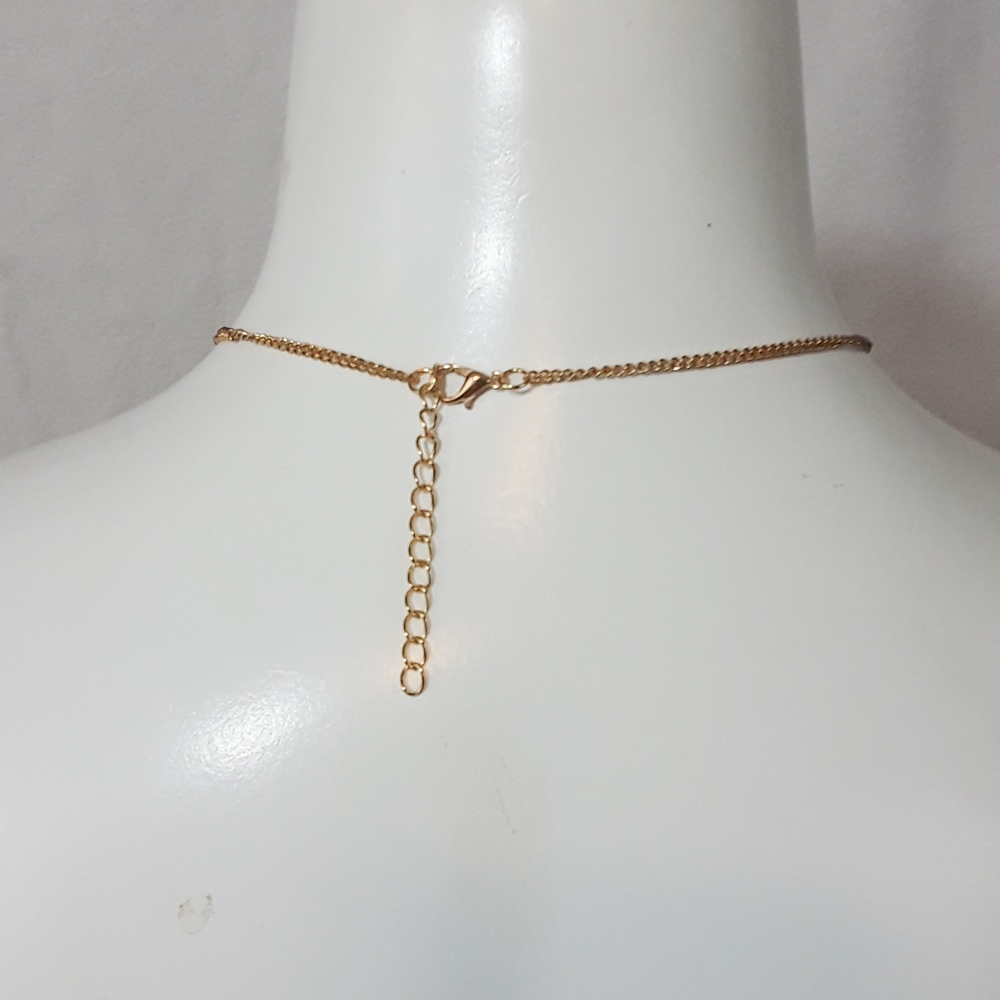 Minimalist Dainty Gold Double Heart Lariat Necklace - Picture 7 of 8